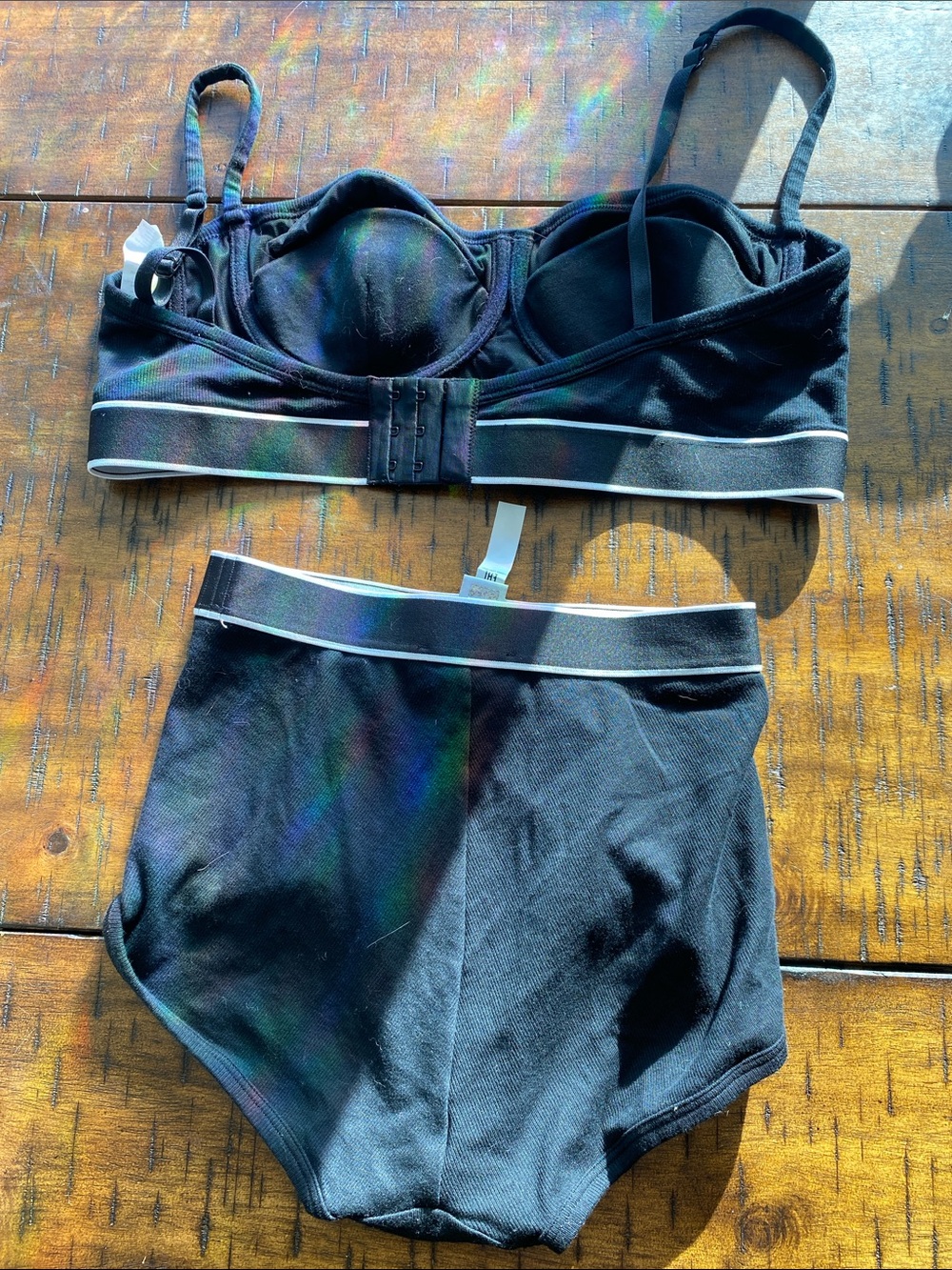 Dolce & Gabbana Black Logo Bralette with High-Waist Brief - Picture 5 of 5